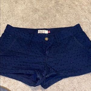 Dark blue flowery  shorts